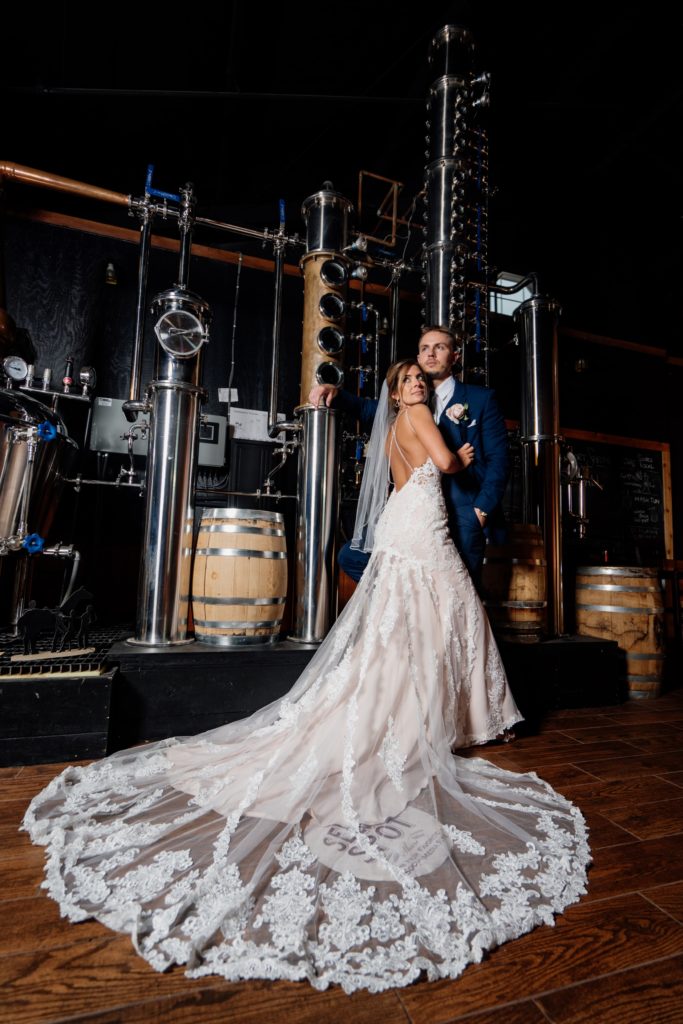 Wedding photo at the CD & ME brewery, a wedding venue in the Chicago suburbs