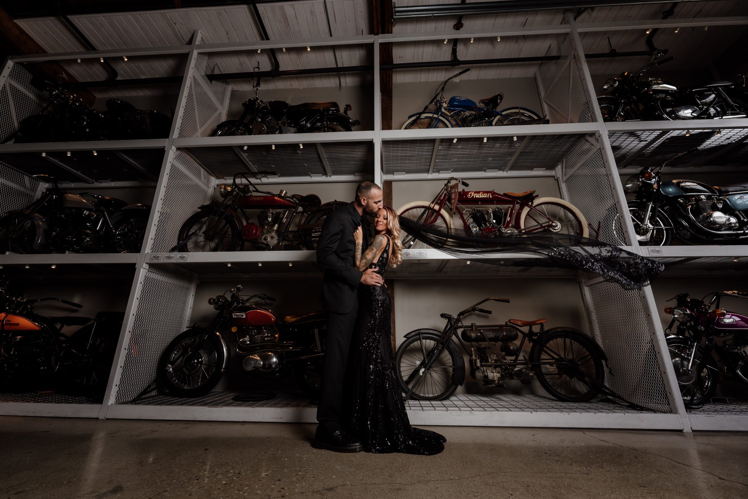 The Motorcycle Gallery at a Warehouse 109 Wedding